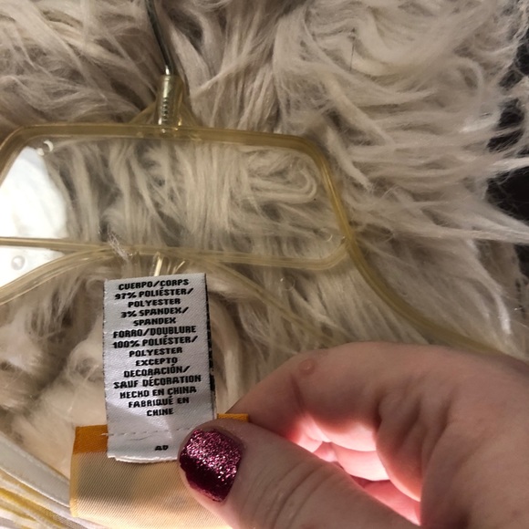 Sheer lemon and white patterned shirt. - Picture 6 of 12